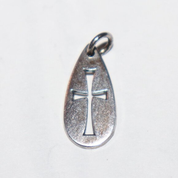 James Avery Jewelry - James Avery Retired Cut out teardrop cross sterling silver .75"